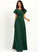 Floor-Length Neckline Ruffle Length A-Line Silhouette ScoopNeck Fabric Embellishment Erika Spandex Natural Waist Bridesmaid Dresses