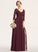 V-neck Length Neckline Silhouette Embellishment Fabric Ruffle SplitFront Floor-Length A-Line Ana A-Line/Princess Bridesmaid Dresses