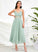 Neckline A-Line V-neck Fabric Silhouette Ankle-Length Straps Length Abbey Spaghetti Staps Natural Waist Floor Length Bridesmaid Dresses