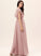 Length Silhouette Neckline Floor-Length Embellishment V-neck SplitFront Fabric A-Line Holly Bridesmaid Dresses