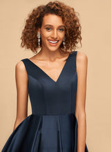 Load image into Gallery viewer, Homecoming Rachel Knee-Length V-neck Homecoming Dresses A-Line Satin Dress