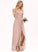 Fabric V-neck Silhouette Neckline A-Line CascadingRuffles Length Embellishment Asymmetrical Sharon Straps Floor Length Bridesmaid Dresses