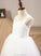 Junior Bridesmaid Dresses Hedda Tea-Length Sweetheart Ball-Gown/Princess Tulle Bow(s) With Satin Lace