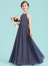 Load image into Gallery viewer, Chiffon Junior Bridesmaid Dresses Floor-Length A-Line Ruffle Scoop Neck Kaitlyn With