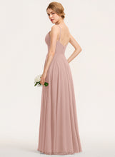 Load image into Gallery viewer, A-Line V-neck Chiffon Ruffle With Prom Dresses Vera Floor-Length