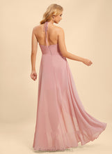 Load image into Gallery viewer, Asymmetrical Fabric Halter Embellishment Length Silhouette Neckline Ruffle A-Line Matilda Bridesmaid Dresses