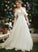 Ruffle Wedding Dresses With Pat A-Line Dress Court Beading Sequins Shoulder Cold Organza Wedding Train