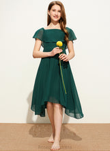 Load image into Gallery viewer, Whitney Knee-Length Neckline Chiffon A-Line Square Junior Bridesmaid Dresses