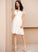Fabric A-Line Length Embellishment Neckline Lace Knee-Length V-neck Silhouette Jazmine Sleeveless A-Line/Princess Bridesmaid Dresses