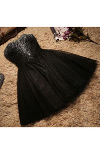 2023 Sweetheart Homecoming Dresses A Line Tulle With Beads Above Knee Length