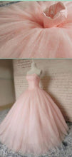 Load image into Gallery viewer, Pink Ball Gown Beading Long Charming Evening Dress Formal Women Dress Prom Dresses F278