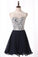 2023 Homecoming Dresses Scoop A Line Chiffon & Lace Short/Mini