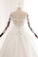 Ball Gown Long Sleeves Wedding Dress With Appliques Satin Bridal SRSP1JNP34P
