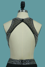 Load image into Gallery viewer, 2024 Mermaid Prom Dresses Open Back Scoop With Beads And Slit