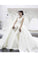 2024 Luxurious V Neck Wedding Dresses Tulle With Applique Court Train