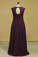 2023 Plus Size A Line Mother Of The Bride Dresses Open Back Chiffon With Beads And Ruffles Grape