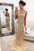 2023 Straps Prom Dresses Tulle With Beading Mermaid Open Back