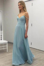Load image into Gallery viewer, Prom Dress A Line Sweetheart Chiffon Floor Length Straps