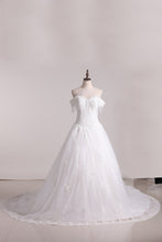 Load image into Gallery viewer, 2024 Wedding Dresses Ball Gown Off The Shoulder Tulle With Applique