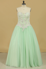 Load image into Gallery viewer, 2024 Quinceanera Dresses Sweetheart Ball Gown Tulle With Applique Floor Length