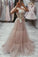Impressive V Neck Sleeveless Tulle A Line Prom Dresses with Appliques