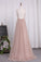 2024 Prom Dresses Spaghetti Straps Tulle With Applique And Handmade Flower