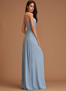 A-Line Silhouette Neckline V-neck Embellishment Floor-Length Ruffle Length Fabric Gwendoline Bridesmaid Dresses