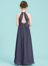 Load image into Gallery viewer, Chiffon Junior Bridesmaid Dresses Floor-Length A-Line Ruffle Scoop Neck Kaitlyn With