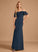 Silhouette Embellishment Beading Length Fabric Off-the-Shoulder Ruffle Floor-Length Sheath/Column Neckline Janae Off The Shoulder Bridesmaid Dresses