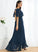 Neckline SplitFront V-neck Length Fabric Embellishment Silhouette Asymmetrical A-Line Mikaela Bridesmaid Dresses