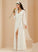 Lace Wedding Dresses Front V-neck Chiffon With Split A-Line Floor-Length Dress Wedding Tatum