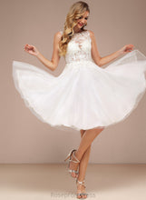 Load image into Gallery viewer, Tulle Wedding Dresses Dress Boat Neck Wedding A-Line With Sequins Scarlett Lace Knee-Length