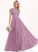 Pockets ScoopNeck Fabric Embellishment Neckline Floor-Length Length Silhouette A-Line Daisy V-Neck Natural Waist Bridesmaid Dresses