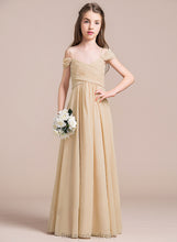Load image into Gallery viewer, Trinity With Chiffon Junior Bridesmaid Dresses A-Line Floor-Length Off-the-Shoulder Ruffle