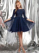 Load image into Gallery viewer, Prom Dresses Beading Tulle Short/Mini A-Line Scoop With Janet