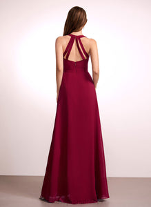 Neckline Silhouette Floor-Length Length A-Line Straps V-neck Fabric Rita Bridesmaid Dresses