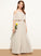 Floor-Length Neck Junior Bridesmaid Dresses Chiffon Scoop Paisley A-Line