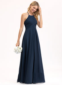 Pleated Fabric Silhouette Length Floor-Length Neckline Embellishment Scoop A-Line Rory Bridesmaid Dresses