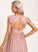 Fabric A-Line Embellishment Silhouette V-neck Neckline Length Floor-Length Ruffle Rayne A-Line/Princess Natural Waist Bridesmaid Dresses