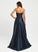 Prom Dresses A-Line Sweetheart Satin Suzanne Train Sweep Lace