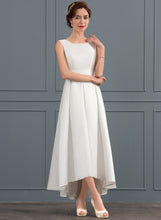 Load image into Gallery viewer, Zaniyah Satin Asymmetrical A-Line Wedding Dresses Dress Square Wedding