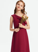 Load image into Gallery viewer, One-Shoulder Floor-Length Ruffles Junior Bridesmaid Dresses Chiffon Jaida With A-Line