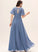 Ruffle Neckline Floor-Length A-Line Fabric Embellishment Silhouette V-neck Length Teresa Sleeveless V-Neck Bridesmaid Dresses