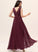 Lace Floor-Length Silhouette Neckline Embellishment Length Fabric Ruffle V-neck A-Line Emmy Bridesmaid Dresses