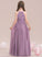 Aliya A-LineScoopNeckFloor-LengthChiffonJuniorBridesmaidDressWithRuffle#119580 Junior Bridesmaid Dresses