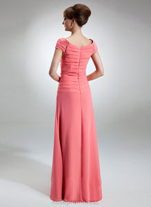 Scoop Floor-Length Ruffle Neck Emily A-Line Beading Mother Bride Chiffon With of Dress the Mother of the Bride Dresses