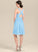 Neckline Length Fabric A-Line Silhouette Embellishment Knee-Length Ruffle V-neck Marin Bridesmaid Dresses