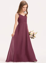 Load image into Gallery viewer, Junior Bridesmaid Dresses Chiffon A-Line Sweetheart Floor-Length With Ruffle Eliana