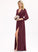 Neckline SplitFront Length Ruffle Fabric A-Line Bow(s) Floor-Length Silhouette V-neck Embellishment Katelyn Bridesmaid Dresses