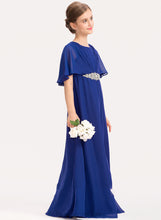 Load image into Gallery viewer, Ruffle Junior Bridesmaid Dresses Chiffon Beading Noemi Floor-Length Scoop With A-Line Neck